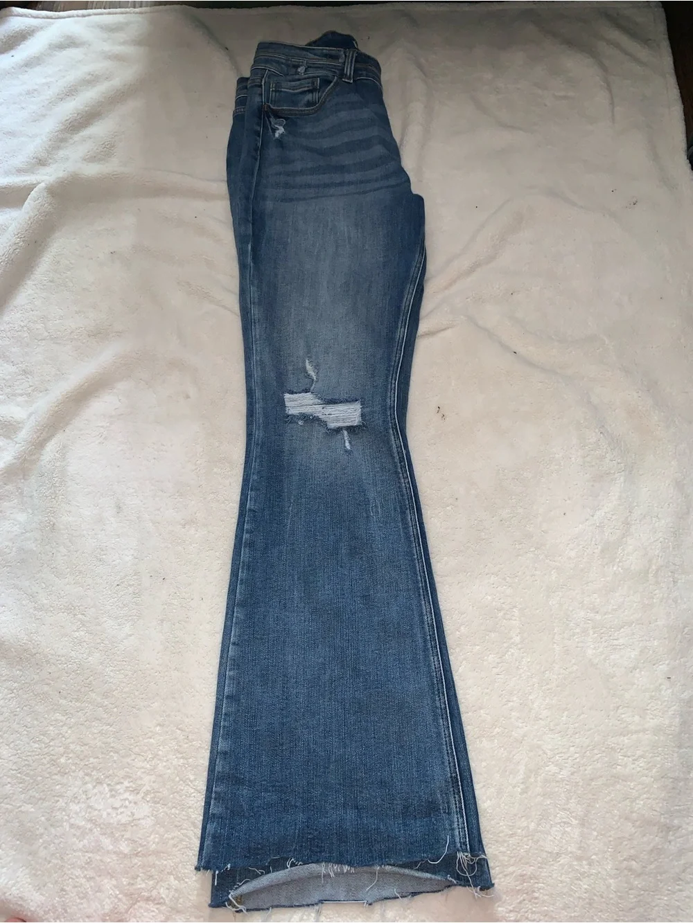 KanCan Distressed Medium Blue Flare Jeans